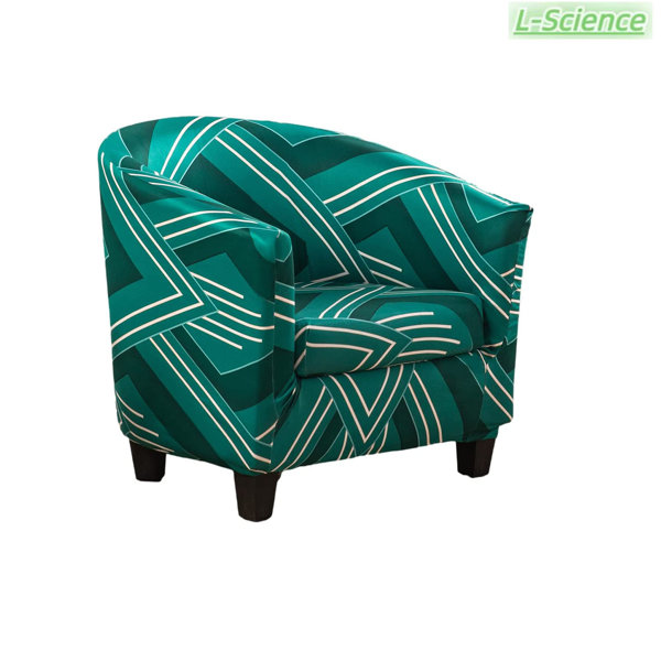 Rebrilliant Stretch Club Chair Slipcover 2 Piece Printed Tub Chair